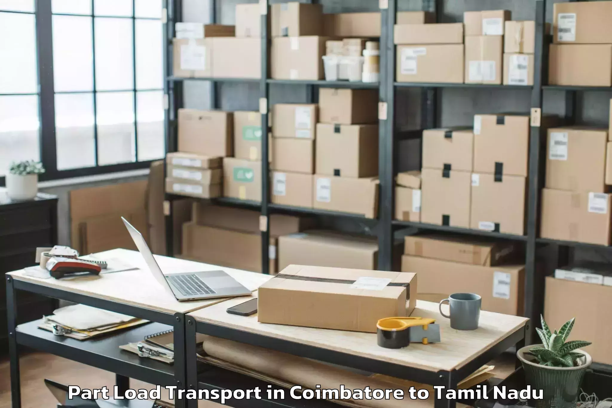 Affordable Coimbatore to Cumbum Part Load Transport